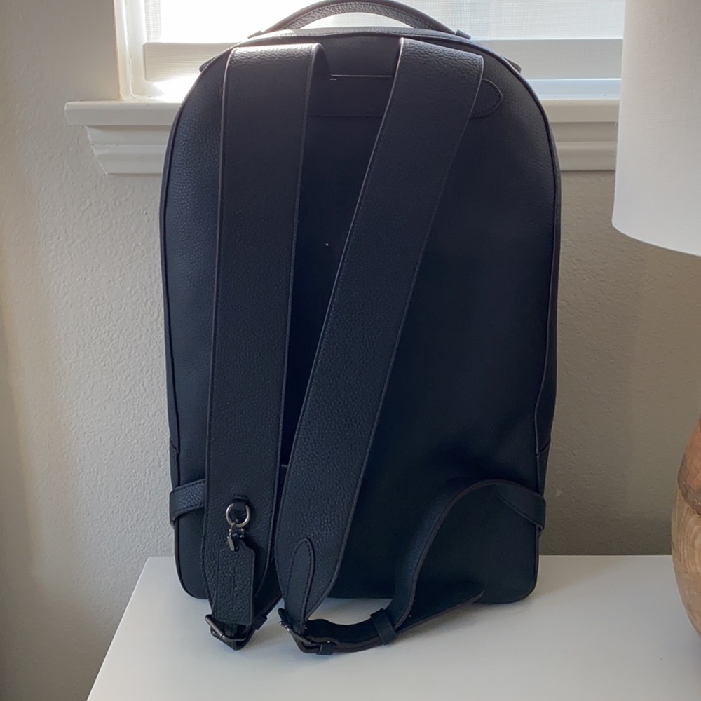Coach Black Leather Backpack - Picture 4 of 8